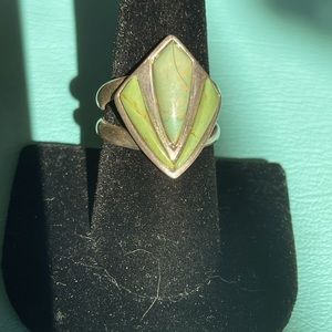 Jay King DTR Mine Finds Green Turquoise Sterling Silver Ring Size 6